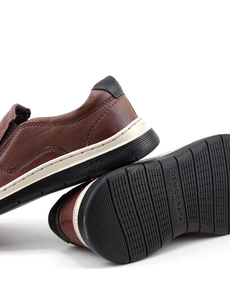 Sapatenis Democrata 245201 Conhaque Marrom 4