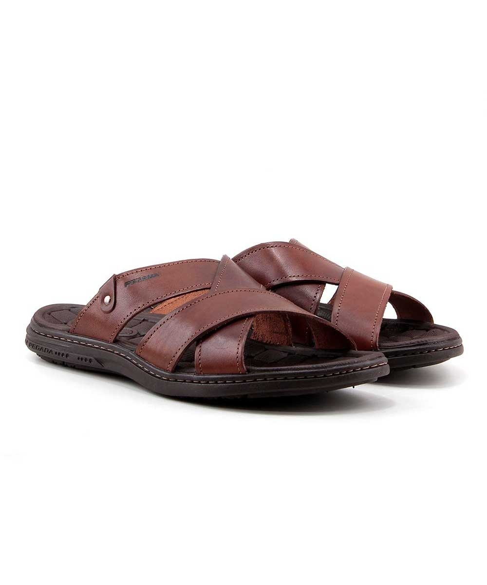 Chinelo Pegada em Couro 131285 Pinhao Marrom 2