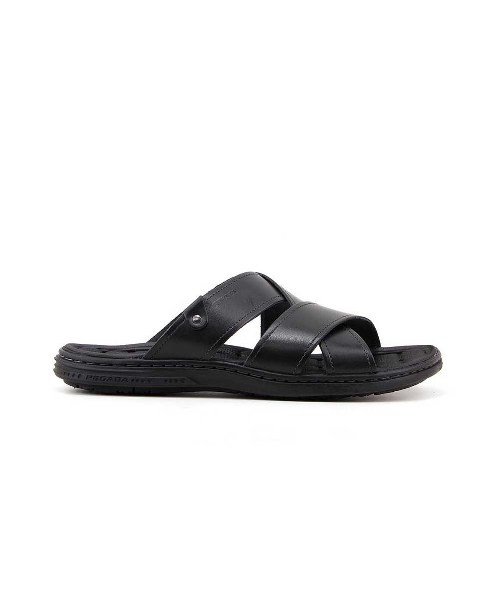 Chinelo Pegada em Couro 131285 Preto