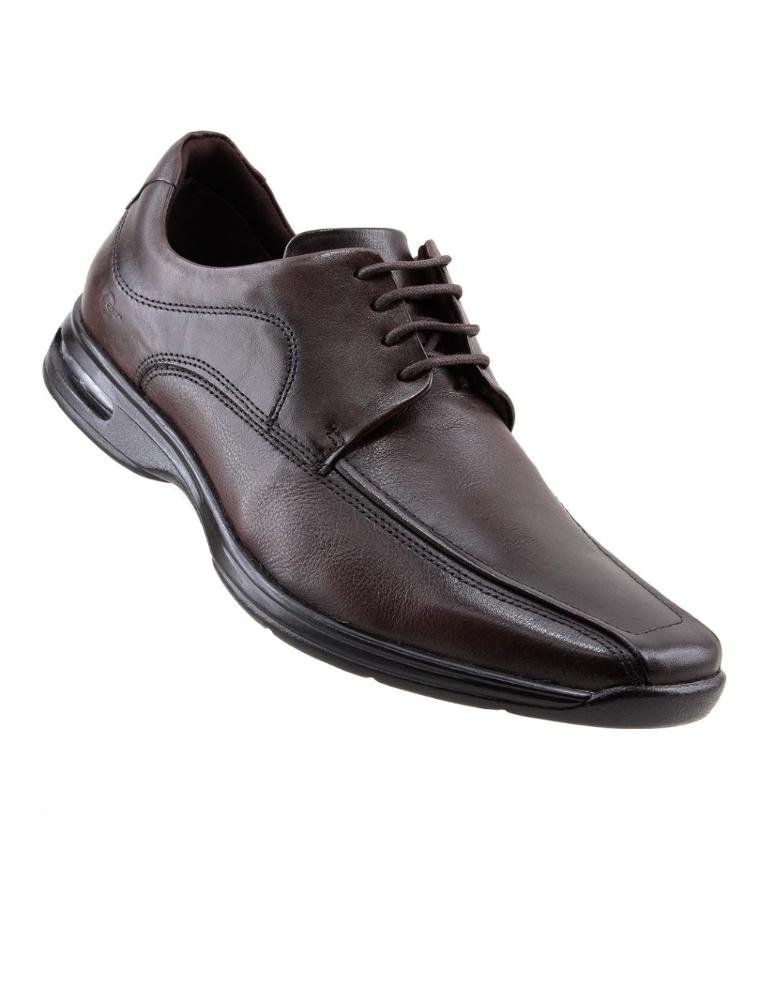 Sapato Social Smart Democrata Spot Couro 448026 Tabaco Marrom 2