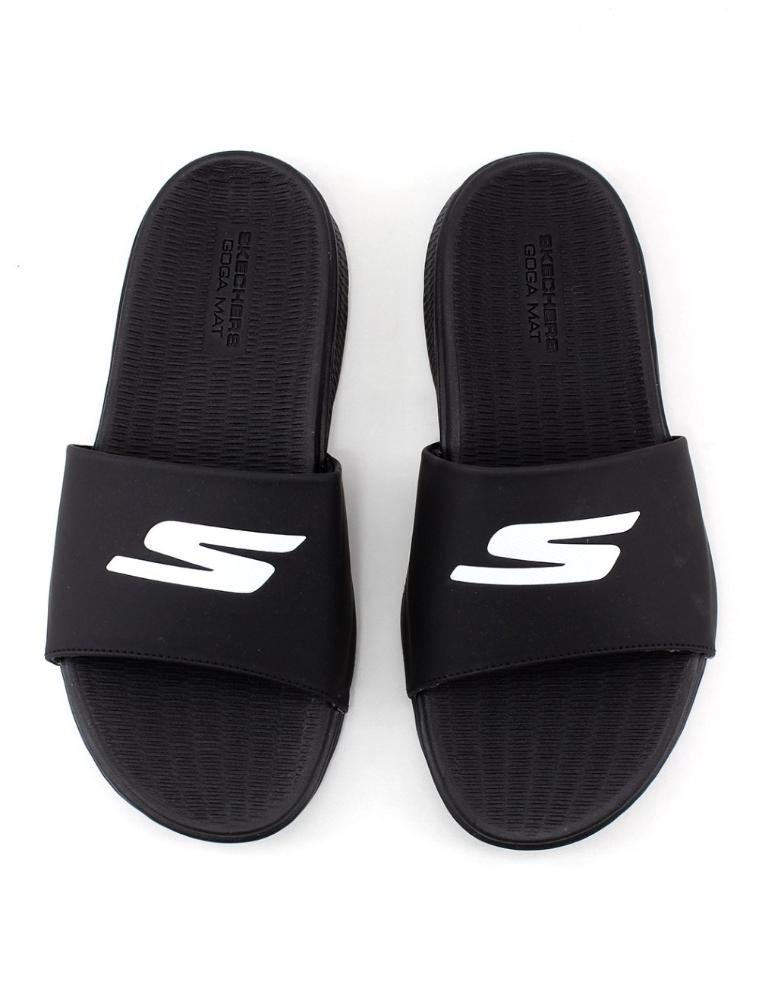 Chinelo Slide Skechers Goga Mat 229030 Preto Preto 2