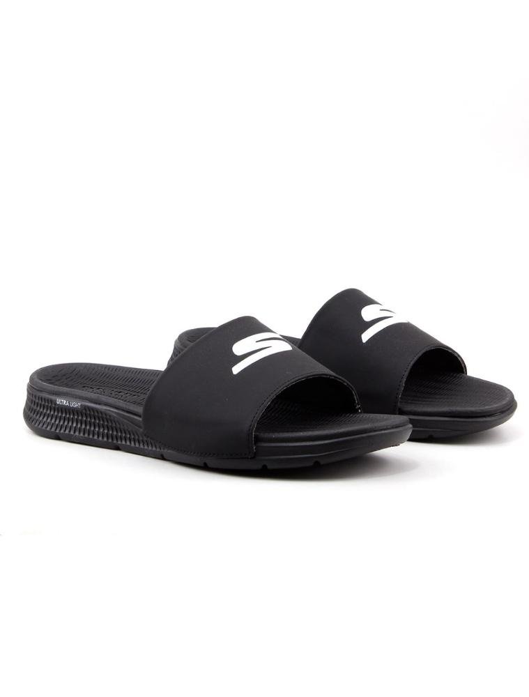 Chinelo Slide Skechers Goga Mat 229030 Preto Preto 3