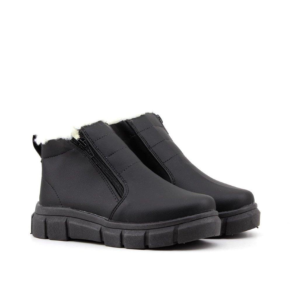 Bota Infantil Cano Curto Pinokio 40511 Preto Preto 1