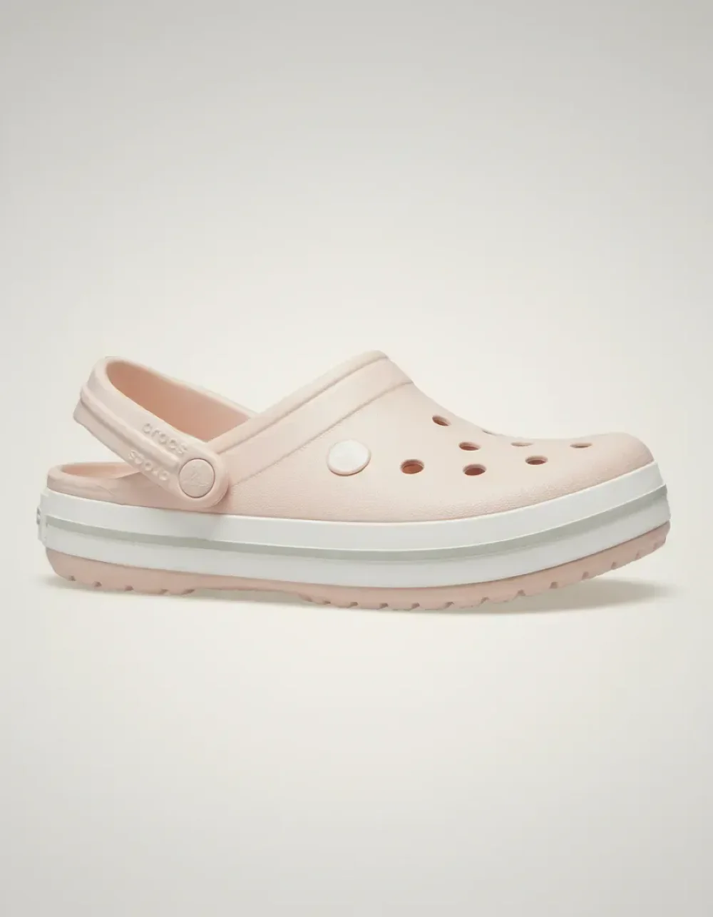 Sandália Clog Crocs Crocband Rosa/Azul Bege 6