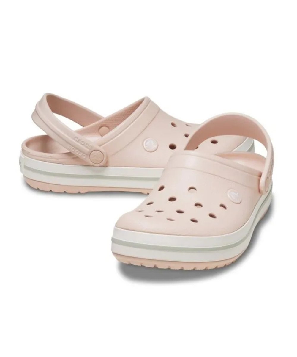 Sandália Clog Crocs Crocband Rosa/Azul Bege 8