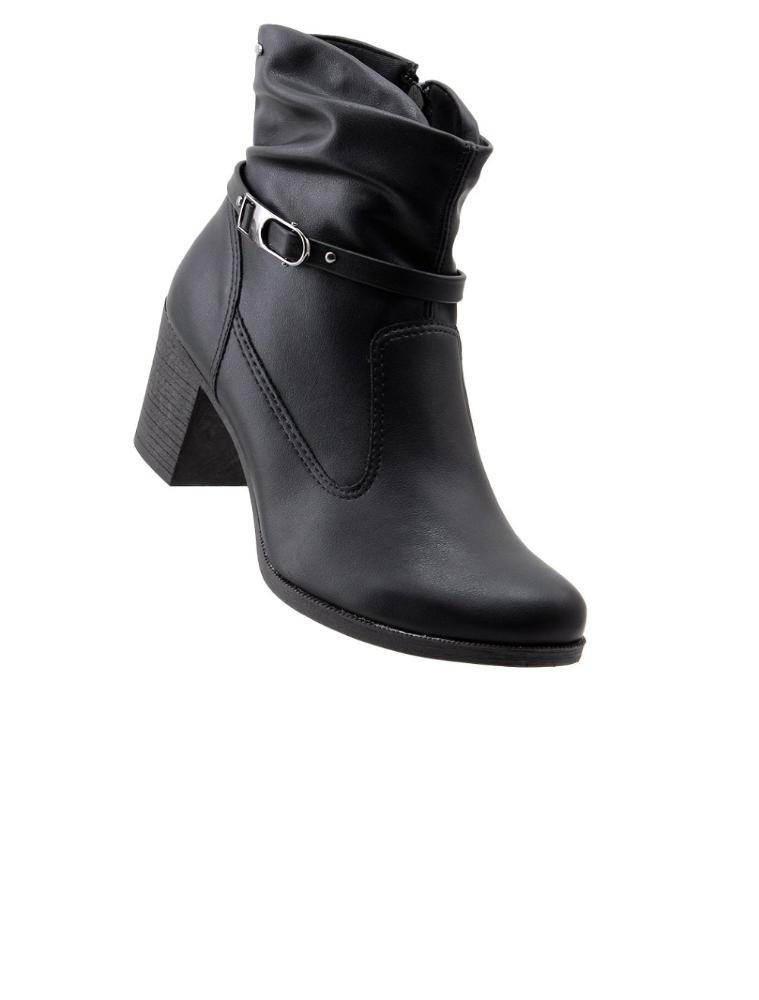 Bota Cano Curto Dakota Salto Médio G9642 Preto Preto 2