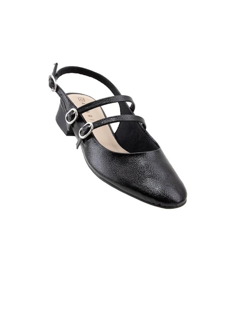 Sapato Ramarim Slingback Salto Baixo 2415131 Preto Preto 2