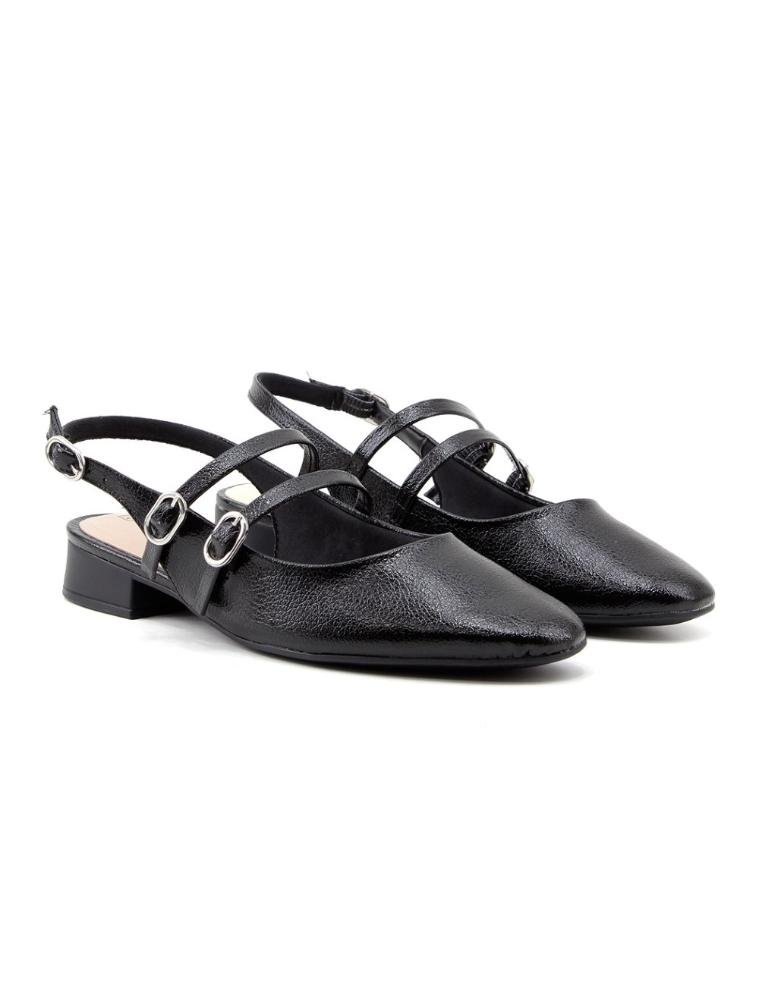 Sapato Ramarim Slingback Salto Baixo 2415131 Preto Preto 3