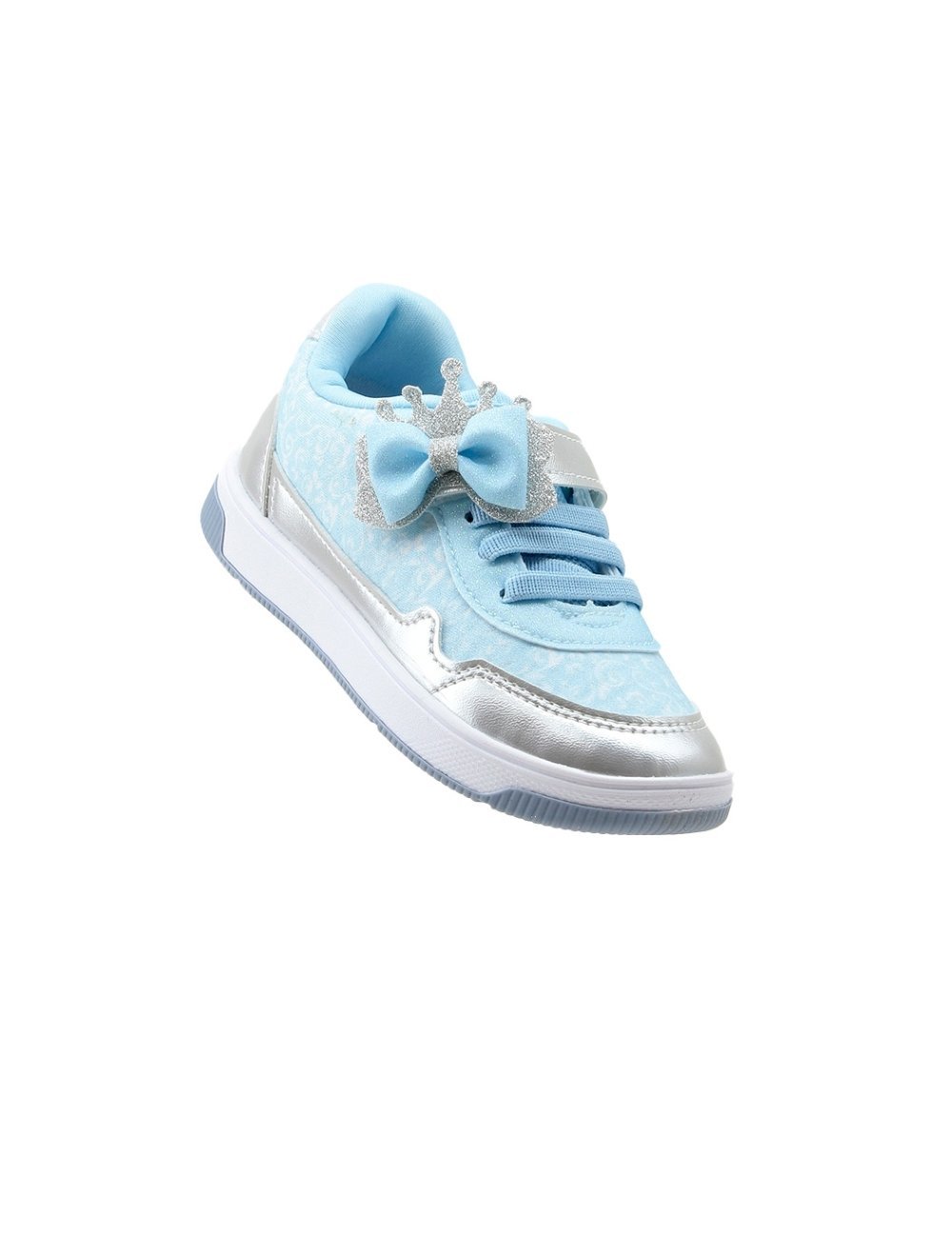 Tênis Infantil Kidy Casual Laço 3290011 Prata/Azul Prata/Azul 2