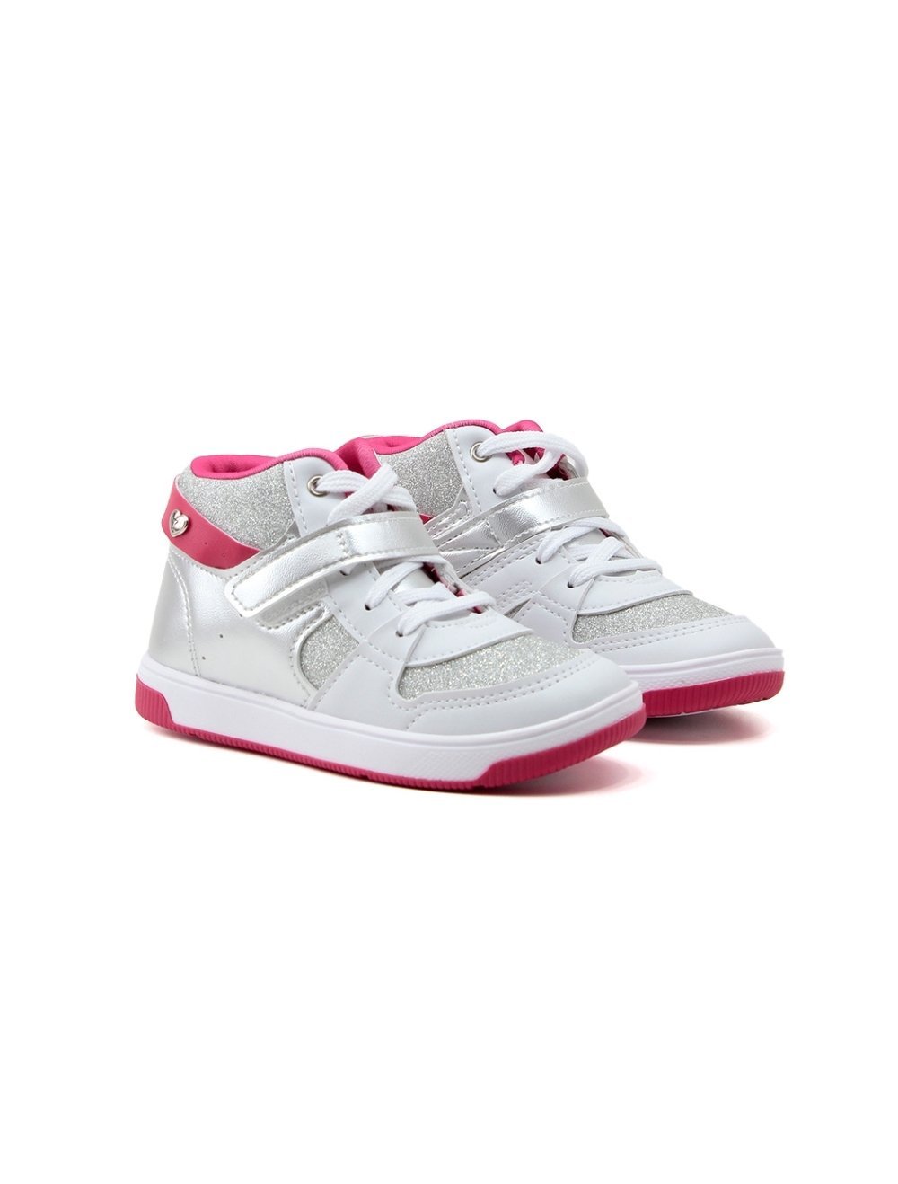 Tênis Infantil Kidy Astral Glitter 3290004 Prata/Pink Prata/Rosa 3