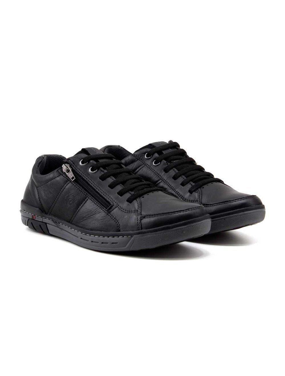 Sapatênis Pegada Casual Wear 119313 Couro Preto Preto 3