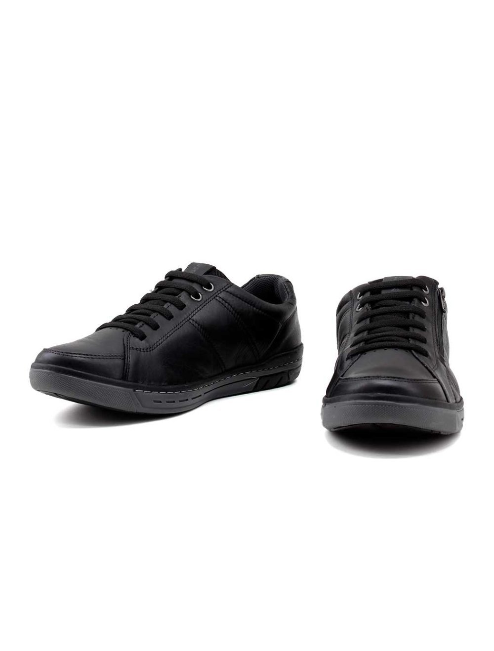 Sapatênis Pegada Casual Wear 119313 Couro Preto Preto 4