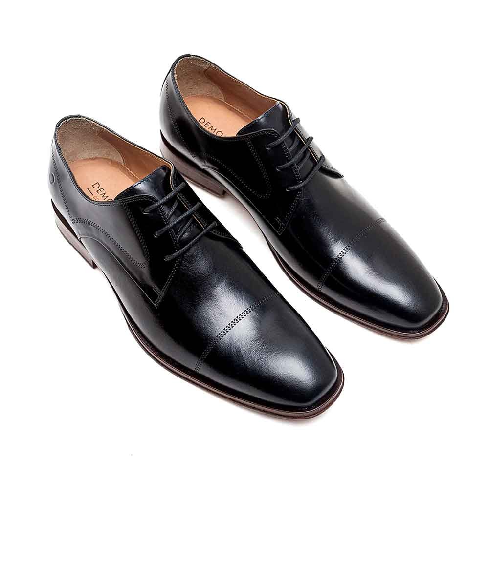 Sapato Social Democrata Metropolitan Treviso 495201 Couro Preto Preto 2