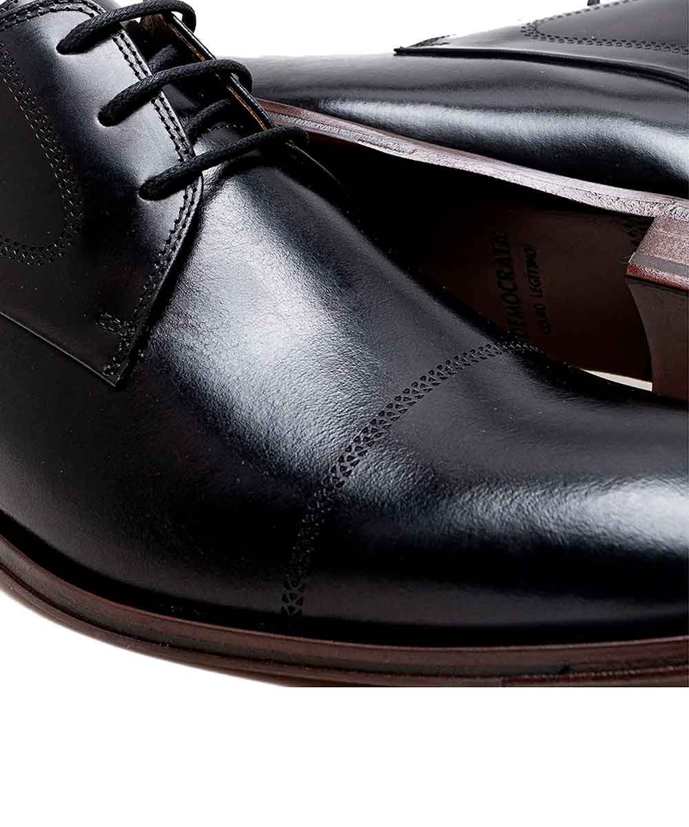 Sapato Social Democrata Metropolitan Treviso 495201 Couro Preto Preto 4