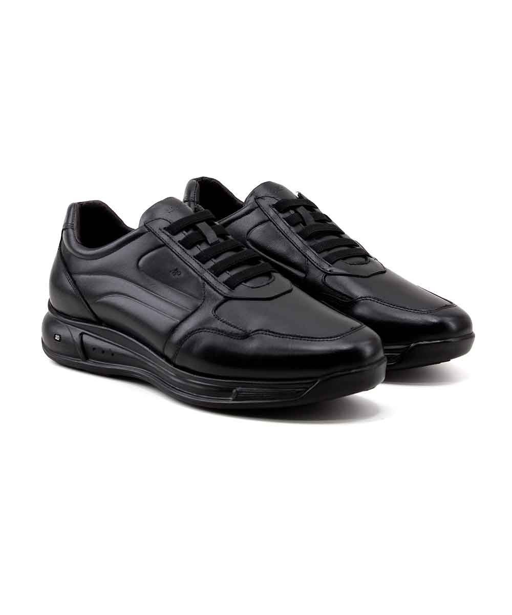 Sapato Casual Jota Pe 3d Evolution 78028 Couro Preto Preto 3