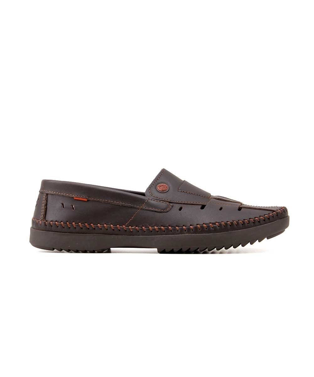 Mocassim Freeway Logan X2 Couro Cafe Marrom Escuro 1