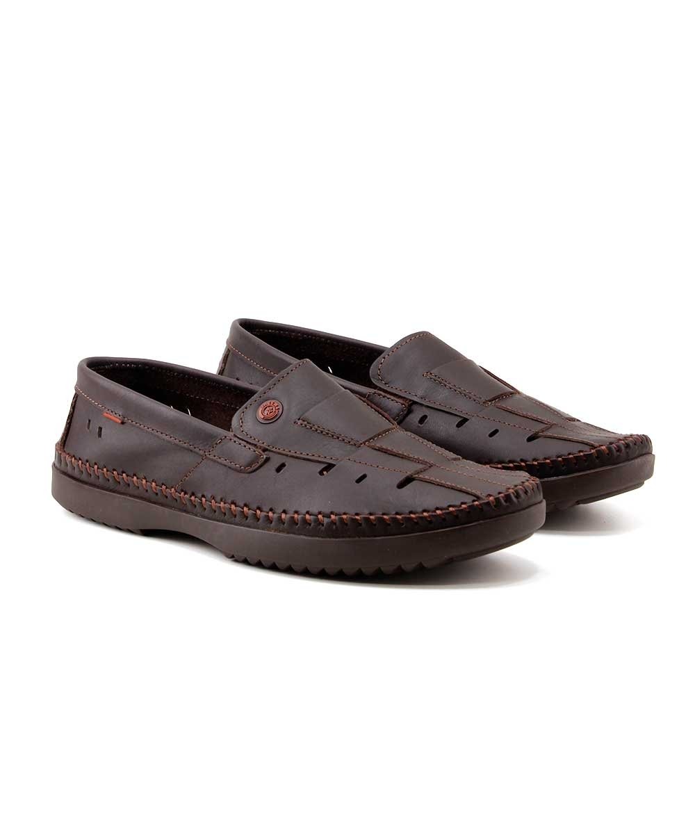 Mocassim Freeway Logan X2 Couro Cafe Marrom Escuro 3