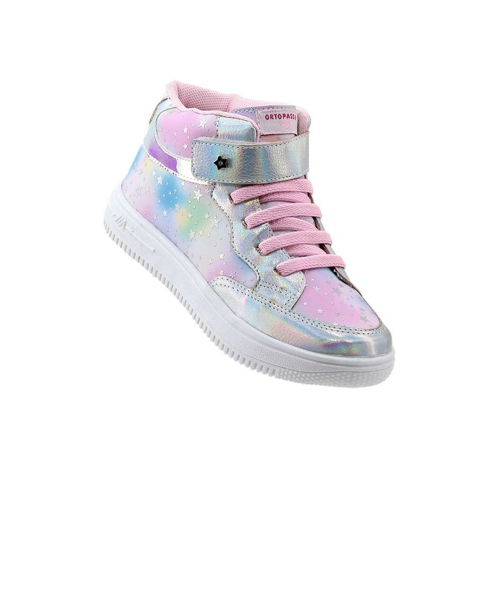 Tênis Infantil Ortopasso Force One 49530 28/32 Prata Prata/Rosa 2