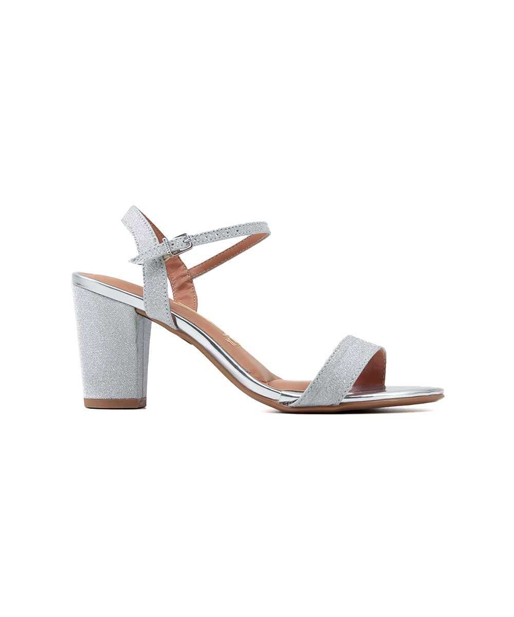 Sandália Festa Vizzano Salto Geométrico 6262-474 Prata