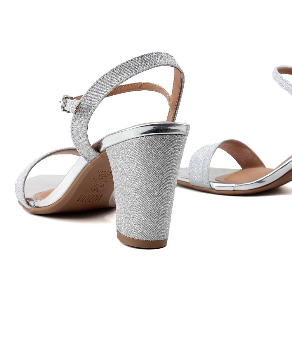 Sandália Festa Vizzano Salto Geométrico 6262-474 Prata Prata 4