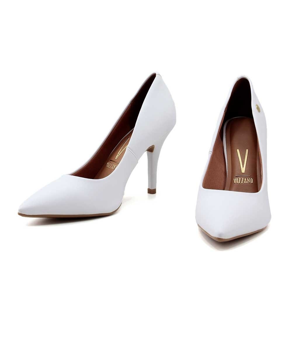 Sapato Scarpin Vizzano Salto Alto 1184-1101 Branco Branco 4