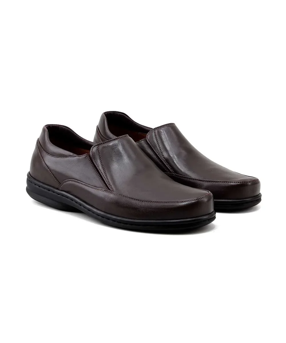 Sapato Masculino Opananken Diabetic's 38546 Couro Café Marrom 2