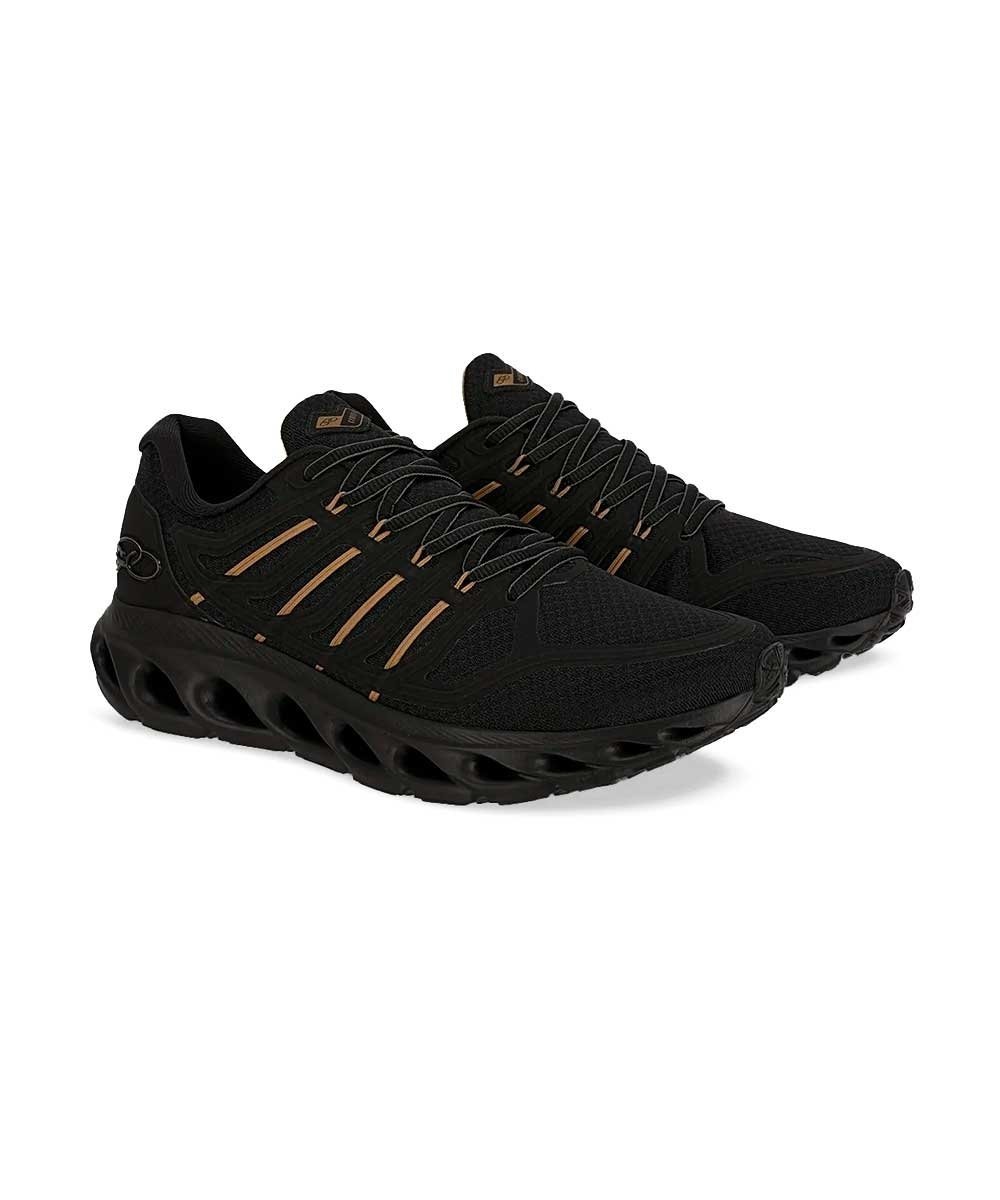 Tênis Olympikus Cyber 4 Evasense Preto/Dourado Preto/Dourado 2