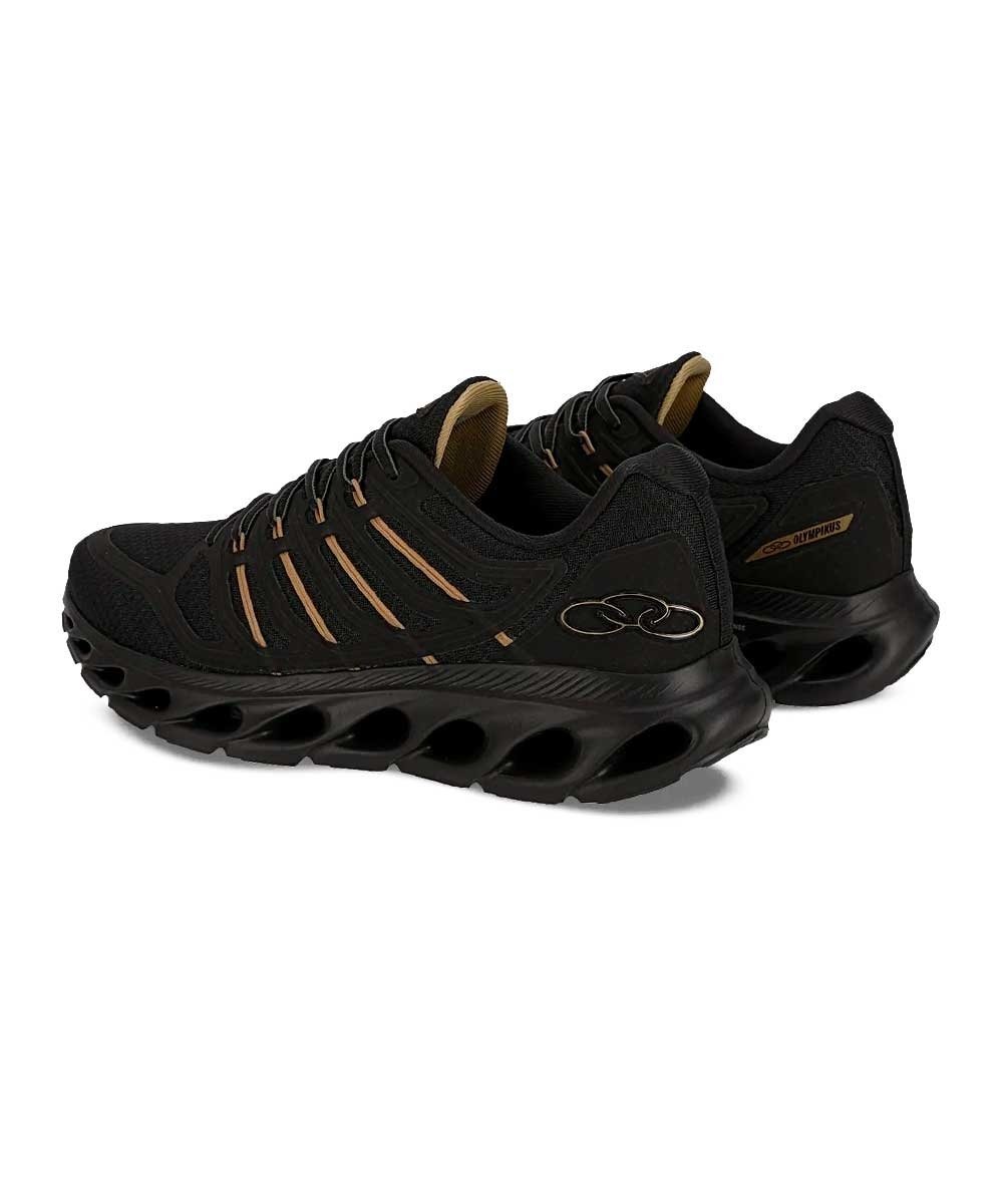 Tênis Olympikus Cyber 4 Evasense Preto/Dourado Preto/Dourado 4