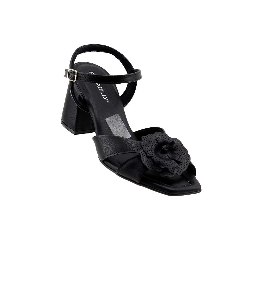 Sandália Piccadilly Flavia Salto Alto 626043 Preto Preto 2