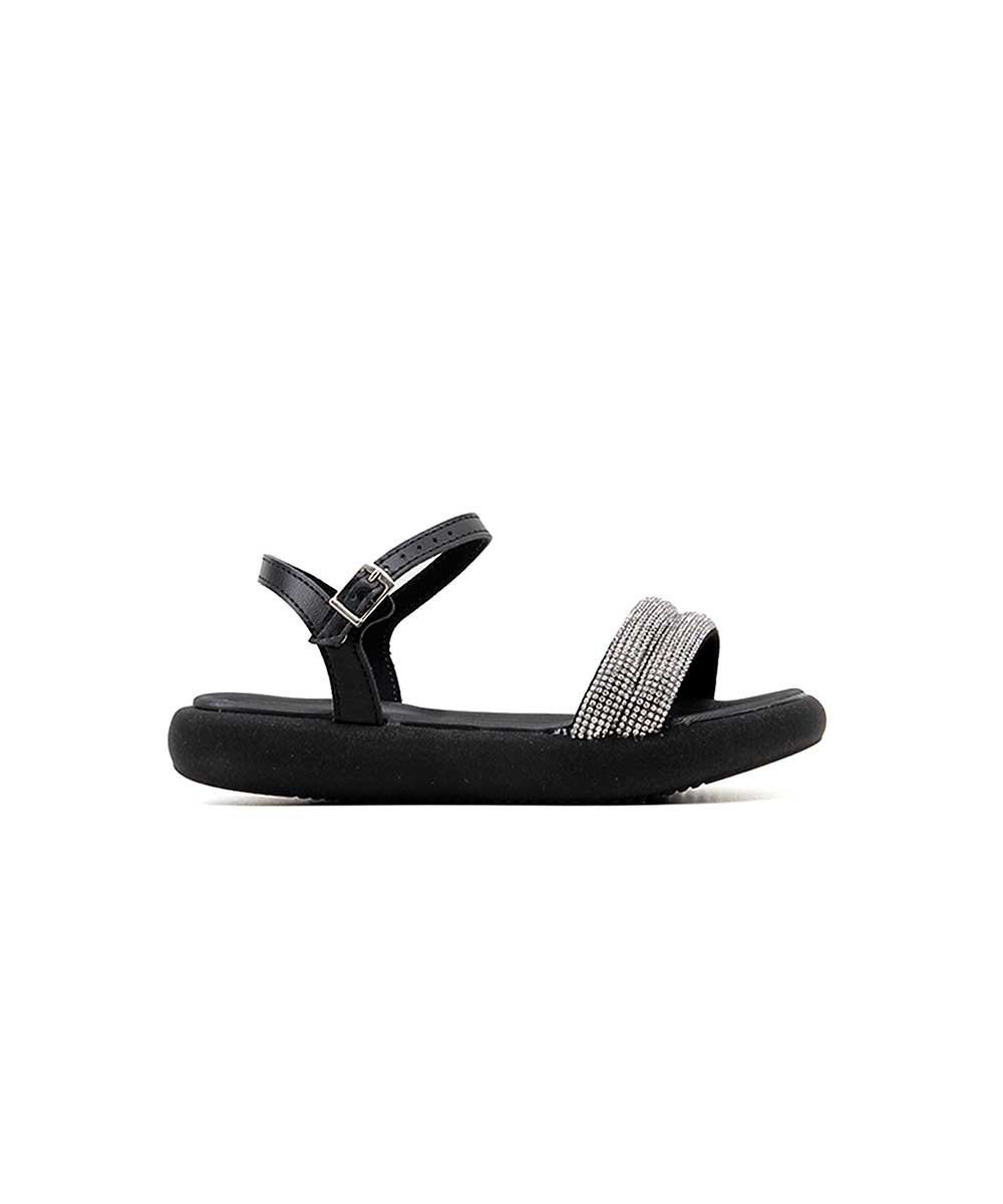 Sandália Infantil Molekinha Flatform Strass 2359.103 Preto