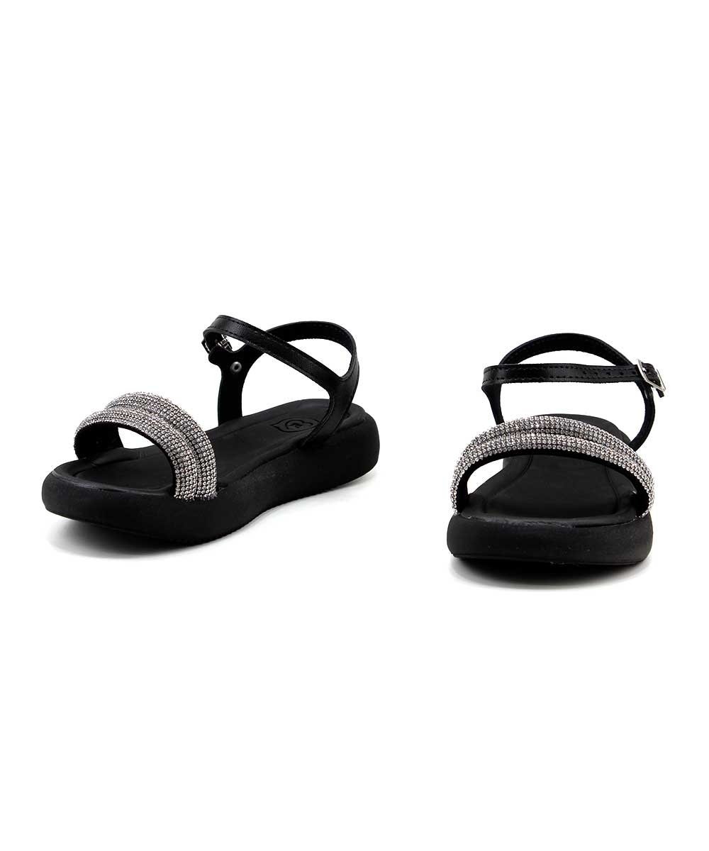 Sandália Infantil Molekinha Flatform Strass 2359.103 Preto Preto 4