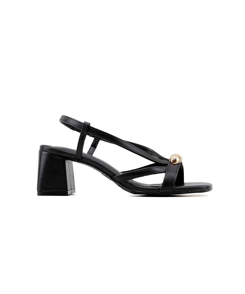 Sandália Via Marte Salto Médio 171.002.01 Preto Preto 1