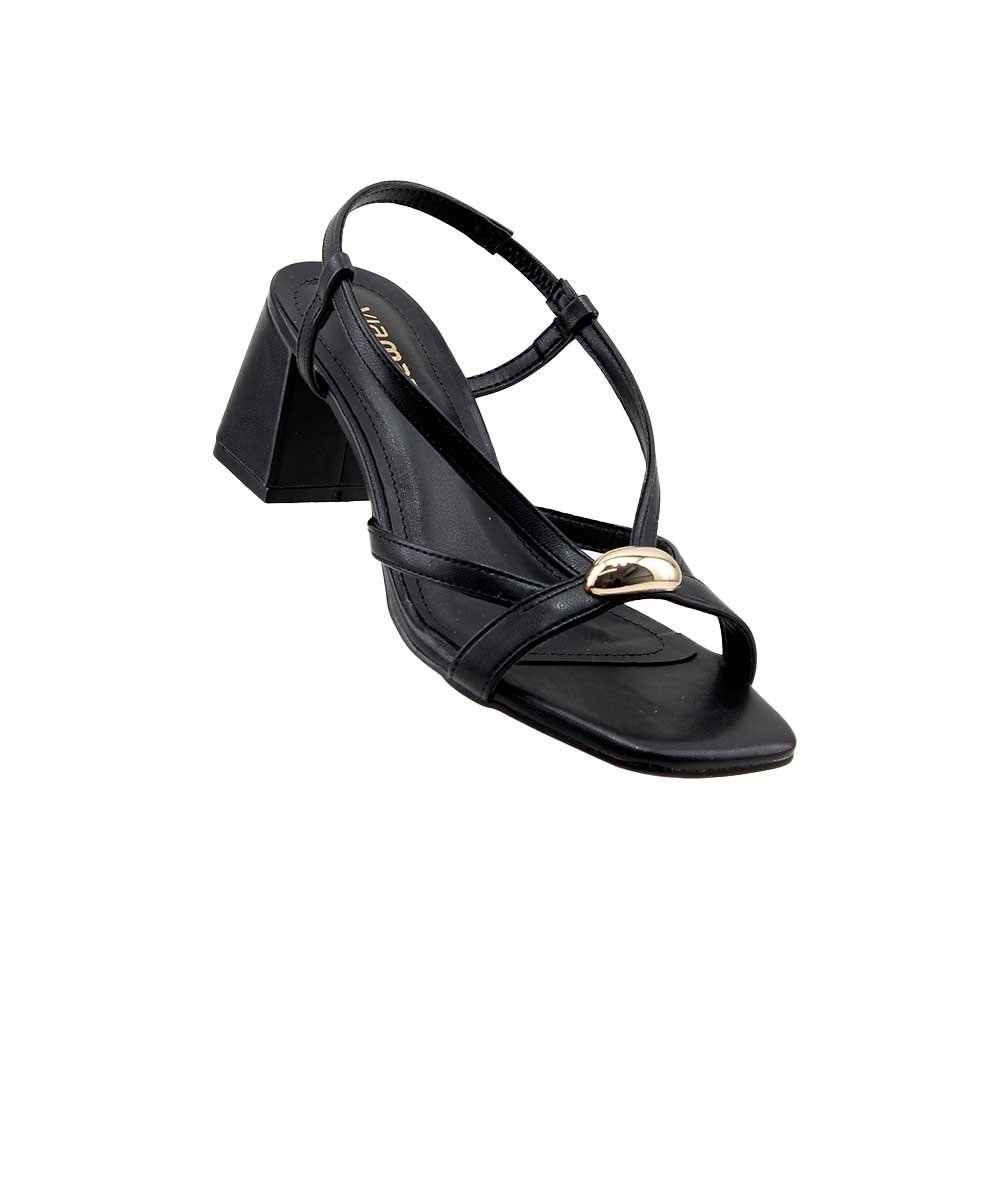 Sandália Via Marte Salto Médio 171.002.01 Preto Preto 2
