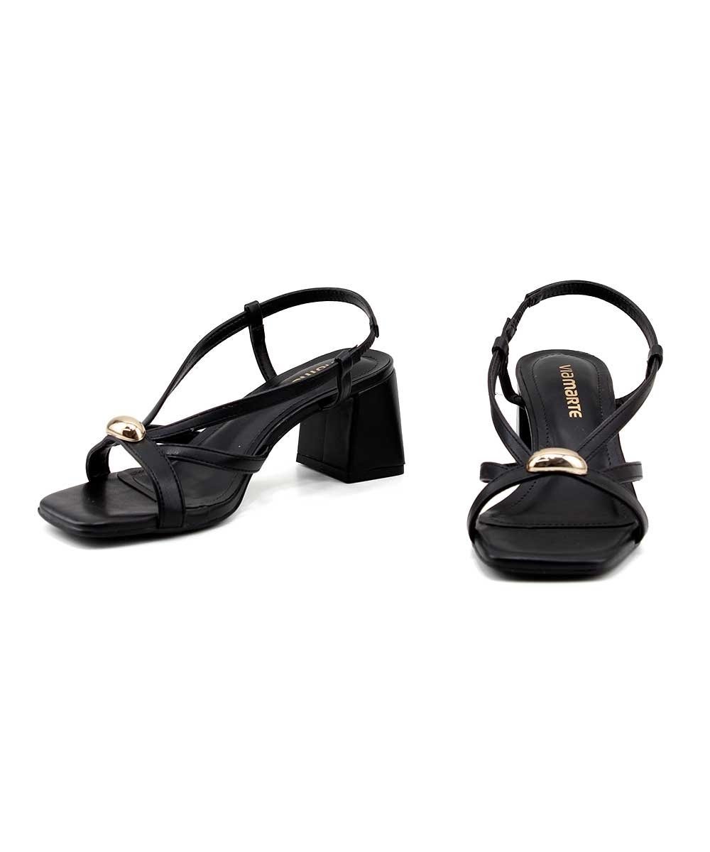 Sandália Via Marte Salto Médio 171.002.01 Preto Preto 4