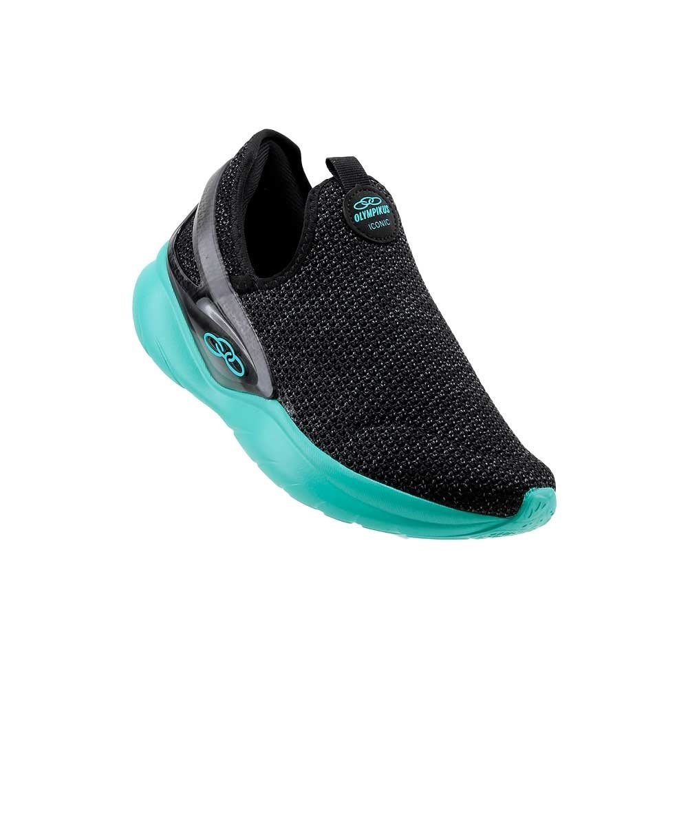 Tênis Infantil Olympikus Iconic Preto/Turquesa Preto/Azul 2