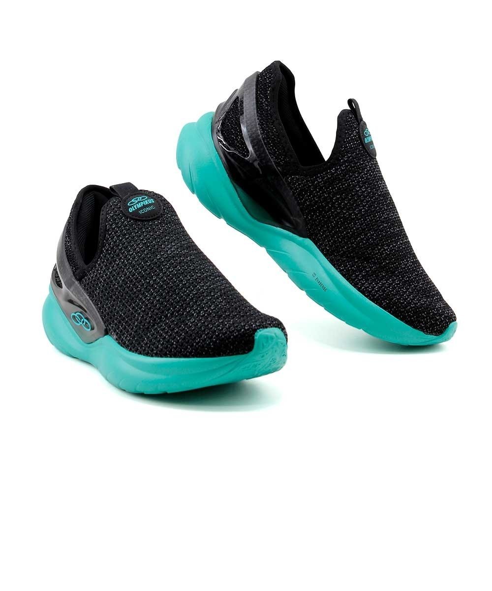 Tênis Infantil Olympikus Iconic Preto/Turquesa Preto/Azul 3