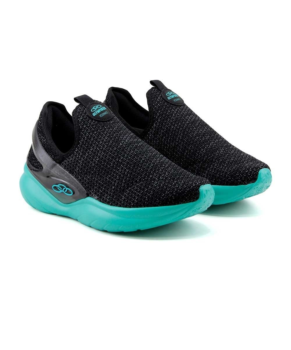 Tênis Infantil Olympikus Iconic Preto/Turquesa Preto/Azul 4