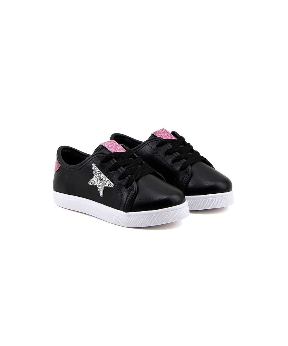 Tênis Molekinha Bebê Star Glitter 2118.580 Preto Preto 4