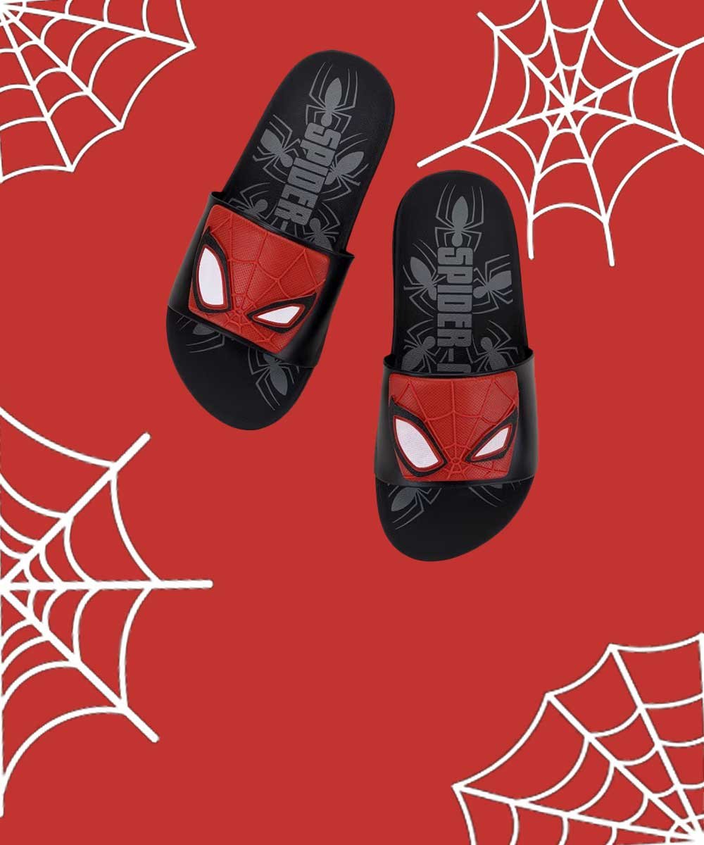 Chinelo Infantil Grendene Homem Aranha 23194 Preto Preto 4
