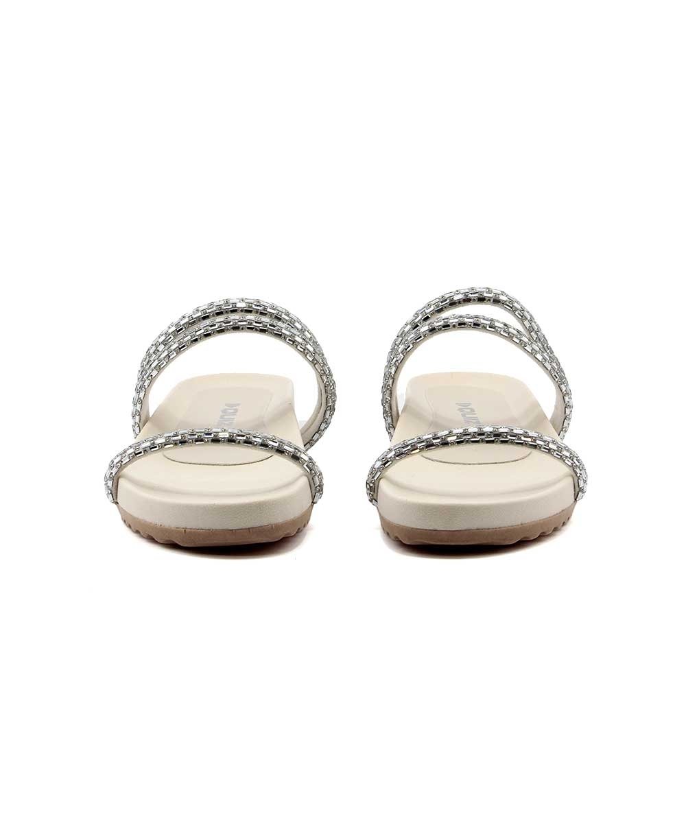 Tamanco Sandra Quiz Strass 61.1993.34 Off White Branco 3