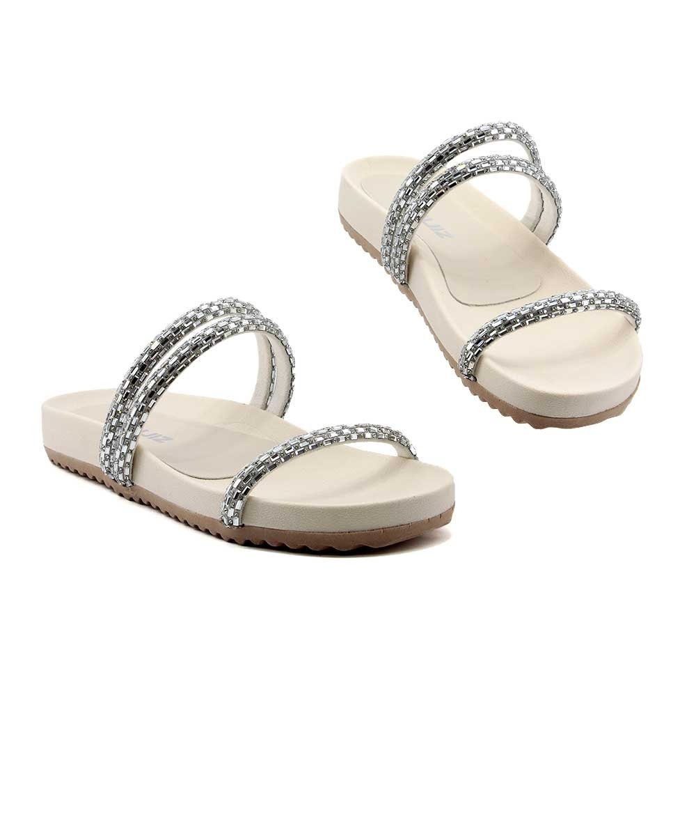 Tamanco Sandra Quiz Strass 61.1993.34 Off White Branco 4