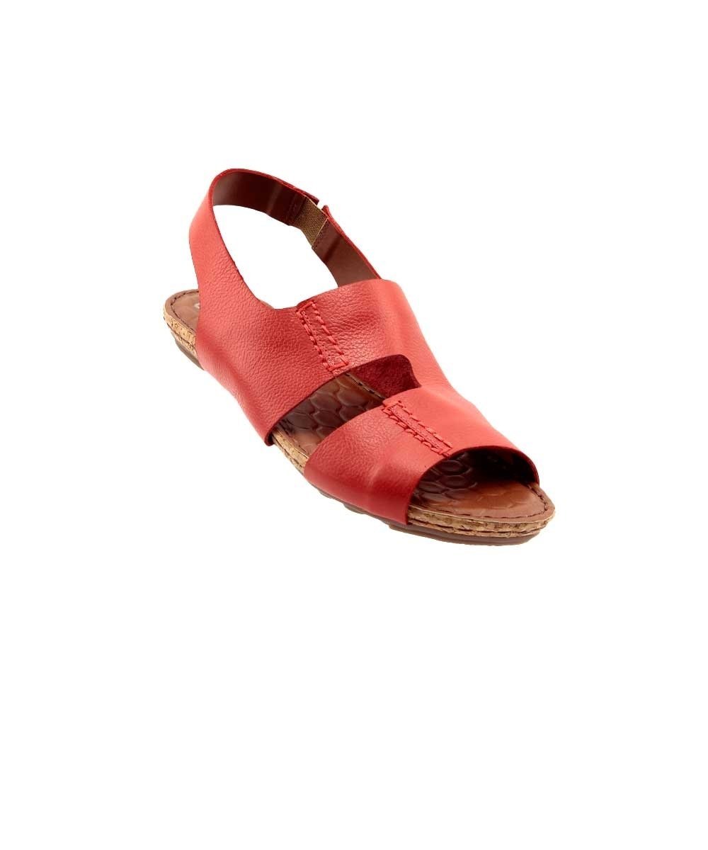 Sandália Rasteira Orcade Beatrice 013799 Couro Laranja Laranja 2