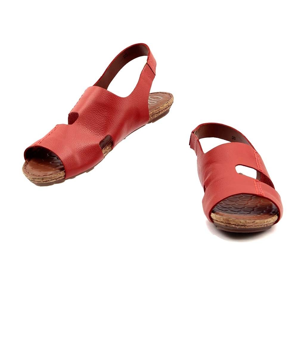 Sandália Rasteira Orcade Beatrice 013799 Couro Laranja Laranja 4