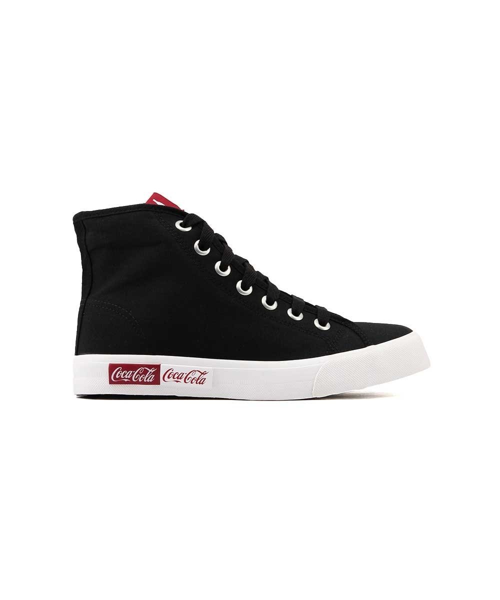 Tênis Feminino Coca Cola Shoes Cano Alto Cc2236 Preto