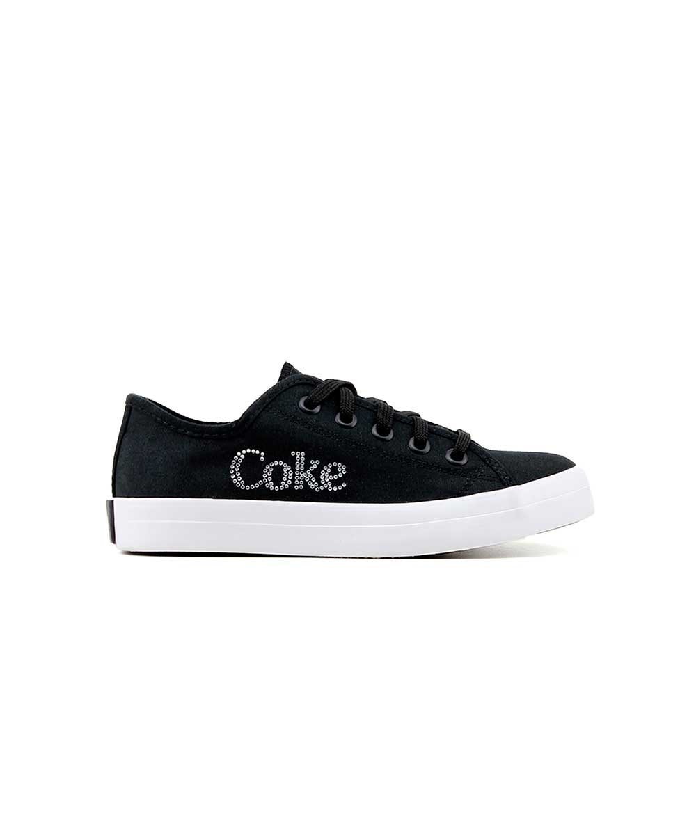 Tênis Feminino Coca Cola Shoes Cc2440 Preto/Branco Preto 1