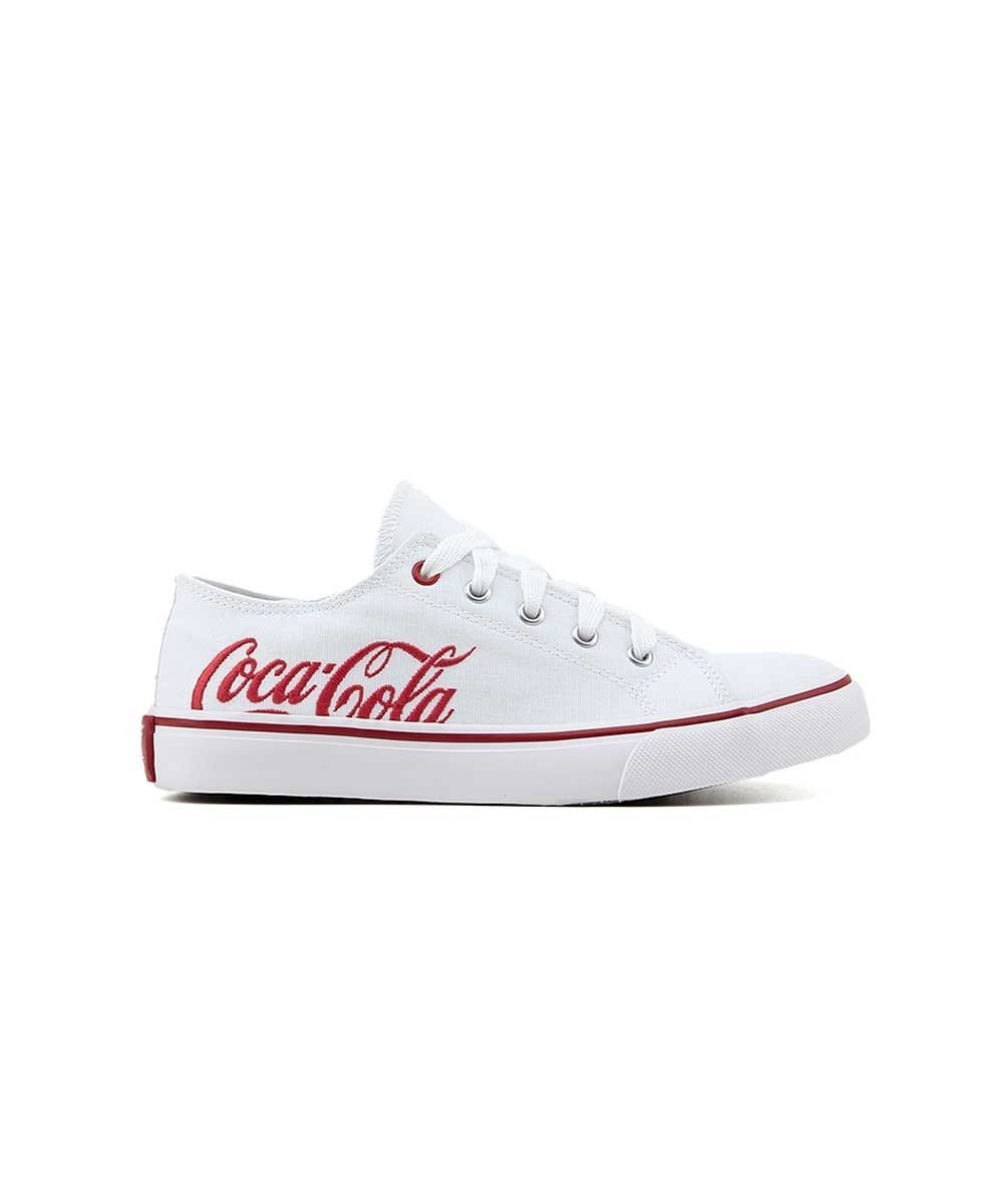 Tênis Feminino Coca Cola Shoes Cc2452 Branco/Verm.