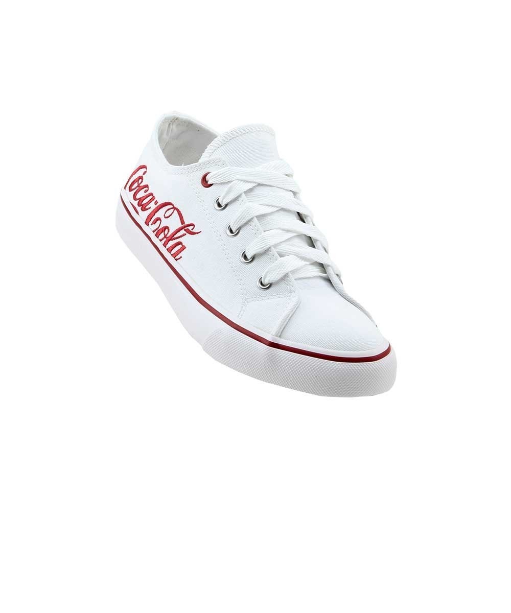 Tênis Feminino Coca Cola Shoes Cc2452 Branco/Verm. Branco 2