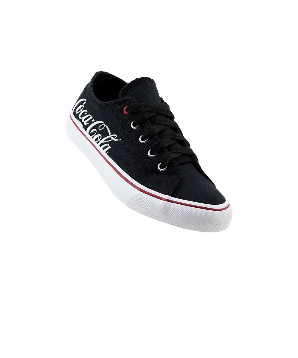 Tênis Feminino Coca Cola Shoes Cc2452 Preto/Branco Preto 2