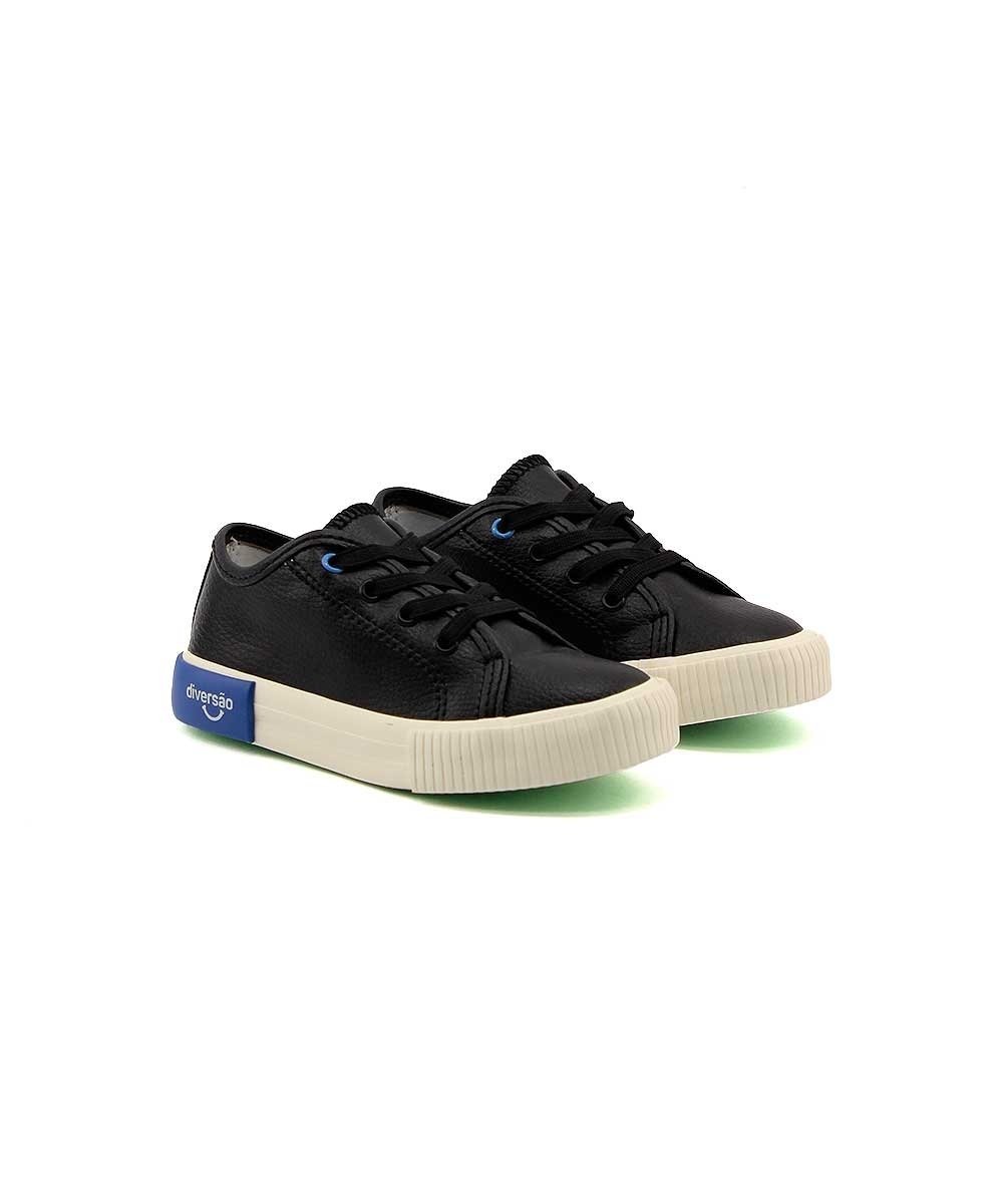 Tênis Infantil Diversão Mini Casey Di2352 Preto Preto 3