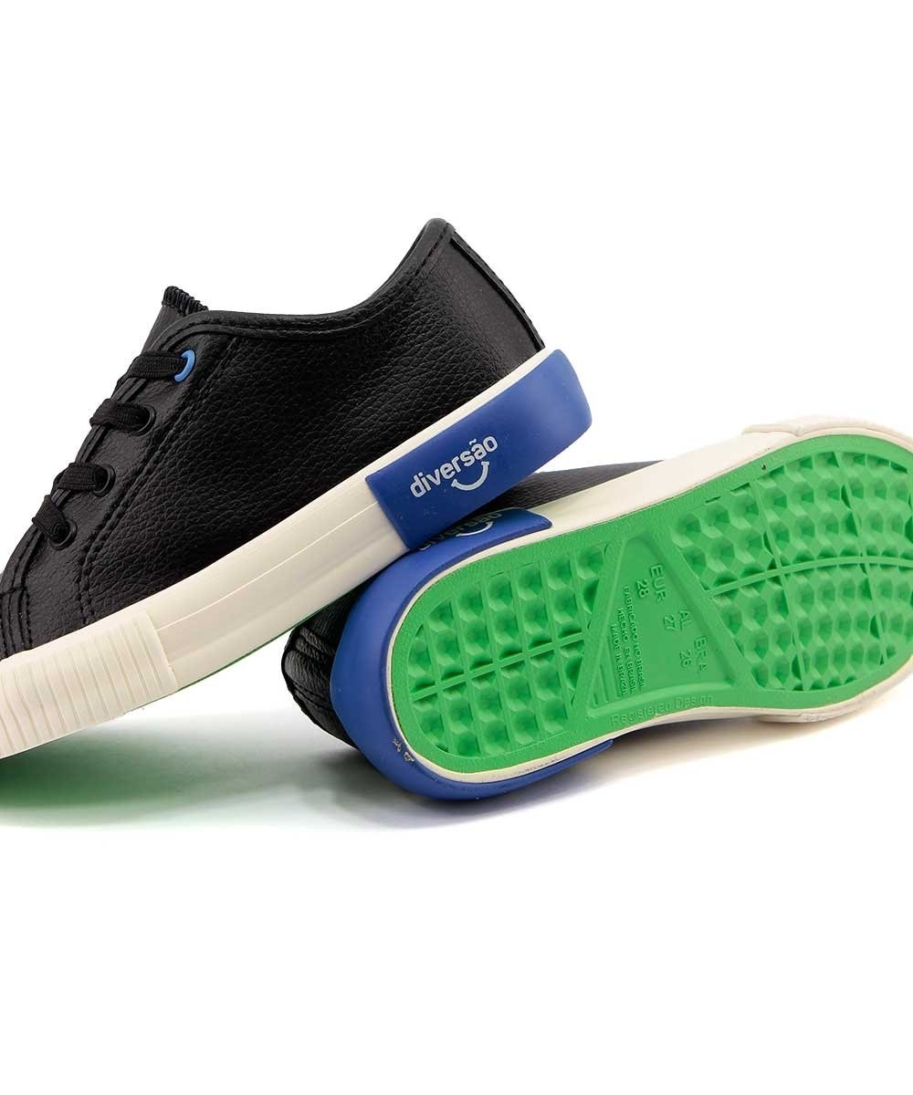 Tênis Infantil Diversão Mini Casey Di2352 Preto Preto 4